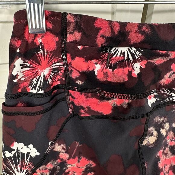 Sweaty‎ Betty The Power 7/8 Length Leggings Black Coral Pink Fireworks Size S - Picture 7 of 9